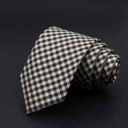 Casual 7cm Plaid Ties For Men Skinny Red Blue Tie Fashion Polyester Strip Necktie Business Slim Shirt Accessories Gift Cravate