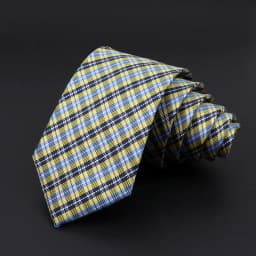 Casual 7cm Plaid Ties For Men Skinny Red Blue Tie Fashion Polyester Strip Necktie Business Slim Shirt Accessories Gift Cravate
