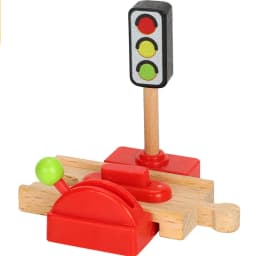 Wooden Train Tracks Scene Accessories Wooden Double Platform Gas Station Airplane Airport Educational DIY Toys For Children