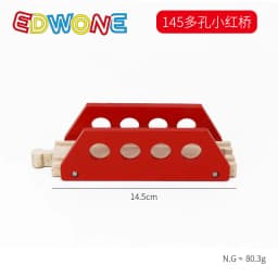 Wooden Train Tracks Scene Accessories Wooden Double Platform Gas Station Airplane Airport Educational DIY Toys For Children