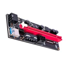 PCI-E Riser 009S 1X 16x Extender PCI E USB Riser 009S Dual 6Pin Adapter Card SATA 15pin for BTC USB 3.0 Graphics Card
