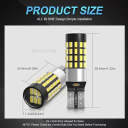 2x High Power T10 194 920 912 921 168 LED Canbus Extreme Bright 54 SMD 4014 Chip Bulbs Car Parking Backup Reverse Wide Lights