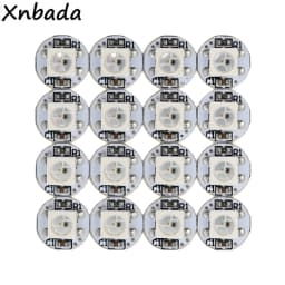 10-1000PCS WS2812B WS2812 4Pin RGB Led Chip 5050SMD WS2811 IC Black/White PCB With Heatsink DC5V