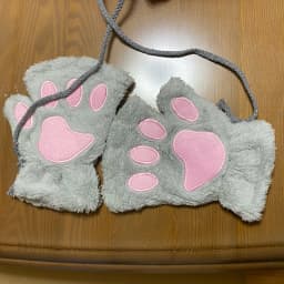 New Winter Gloves Women Bear Plush Cat Paw Claw Gloves Cute Kitten Fingerless Mittens Christmas Halloween for Girls Gift Gloves