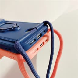 Crossbody Lanyard Silicone Ring Holder Card Wallet Case For iPhone 17 16 15 13 11 12 14 Pro Max XS XR 8 Plus Slide Camera Cover