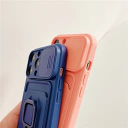 Crossbody Lanyard Silicone Ring Holder Card Wallet Case For iPhone 17 16 15 13 11 12 14 Pro Max XS XR 8 Plus Slide Camera Cover