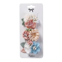 3Pcs/Set Artificial Flower Baby Girl Hair Clips Pearl Chiffon Newborn Hairgrips Photography Props Hairpins Hair Accessories