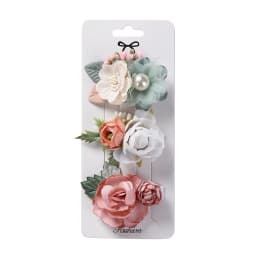 3Pcs/Set Artificial Flower Baby Girl Hair Clips Pearl Chiffon Newborn Hairgrips Photography Props Hairpins Hair Accessories