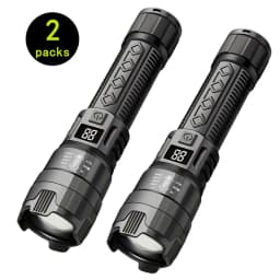Ultra Bright LED Flashlight 1500LM Type-C Rechargeable Long Range Zoom Tactical Torch Outdoor Emergency Camping Fishing Lantern