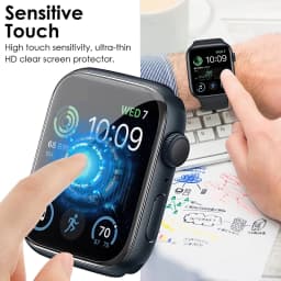 Protective Film For Apple Watch 44mm 45mm 40mm 41mm 49mm 38mm 9D Curved Screen Protector For iWatch Series 9 8 7 6 5 Ultra 3 2 1