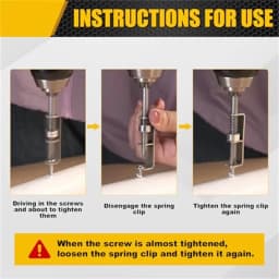 Spring Loaded Screw Holder Bit,Screw Gripper Tool Universal Anti-drop Screwdriver Bit Screws Retaining Holders Clamp Fixing Set