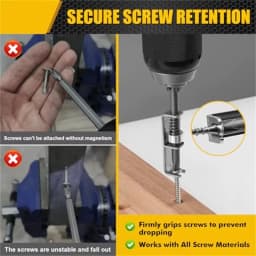 Spring Loaded Screw Holder Bit,Screw Gripper Tool Universal Anti-drop Screwdriver Bit Screws Retaining Holders Clamp Fixing Set