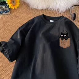 2026 Summer Fun Cartoon Retro American Vintage Casual Couple Loose Sleeve Japanese-Korean Style Short-Sleeved T-Shirt