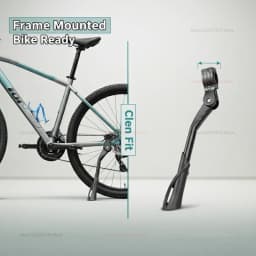 Adjustable Aluminum Mountain Bike Support Pole Thickened Reinforced Anti-slip Bike Stand for Off-road Cycling Repair and Storage