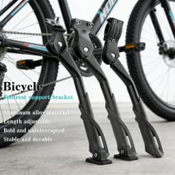 Adjustable Aluminum Mountain Bike Support Pole Thickened Reinforced Anti-slip Bike Stand for Off-road Cycling Repair and Storage