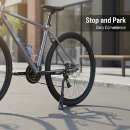 Adjustable Aluminum Mountain Bike Support Pole Thickened Reinforced Anti-slip Bike Stand for Off-road Cycling Repair and Storage