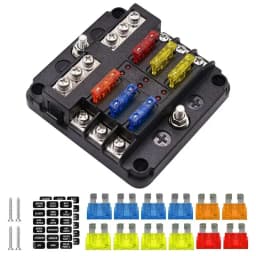 Car 6/12pcs Way Blade Fuse 12-24V Fuse Box LED Indicator Waterproof Block Universal Multi-circuit Fuse Box Ship and Vehicle