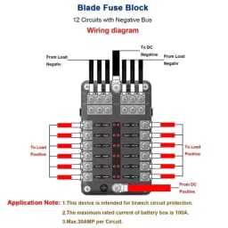 Car 6/12pcs Way Blade Fuse 12-24V Fuse Box LED Indicator Waterproof Block Universal Multi-circuit Fuse Box Ship and Vehicle