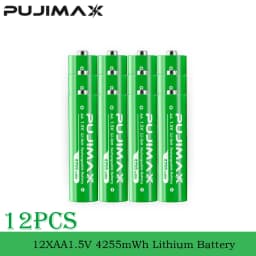 PUJIMAX Rechargeable Li-ion Battery 1.5V AA 4255mWh AAA 1100mWh+Charger for Clock Radio Video Game Digital Camera AA AAA Battery