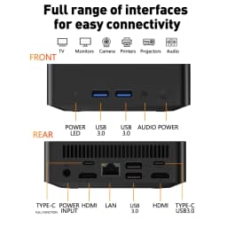 Small Mini Pc Intel I9 8950HK Mini PC Computer Windows 11 Mini PC 3 Screen Display 16GB RAM 1TB SSD Wifi 6 BT5.2 Mini PC Desktop