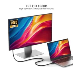1080P HDMI-Compatible To VGA Adapter 1.8M/3.0M Cable Video Audio Male Converter for Desktop Laptop PC TV Monitor Projector