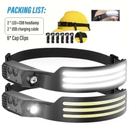 LED Sensor Headlamp USB Rechargeable Led Head Torch Built-in Battery Head Flashlight Outdoor Camping Fishing Headlight Lantern