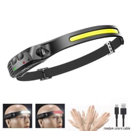 LED Sensor Headlamp USB Rechargeable Led Head Torch Built-in Battery Head Flashlight Outdoor Camping Fishing Headlight Lantern