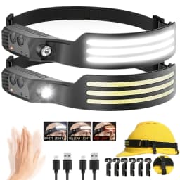 LED Sensor Headlamp USB Rechargeable Led Head Torch Built-in Battery Head Flashlight Outdoor Camping Fishing Headlight Lantern