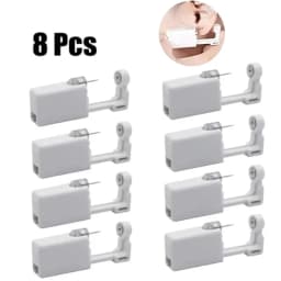 1-10pcs Safety Ear Piercing Gun Kit Women Men Disposable White Plastic Sterile Ear Piercing Device Fashion Simple Piercing Tools