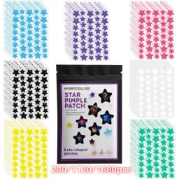 280/1120/1680pcs of multi-color star acne patches, facial acne patches, concealer acne patches, and pimples patches, ultra-thin