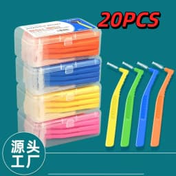 20Pcs Interdental Brush For Dental Orthodontic Clean Between Teeth Cleaning Tools Soft Micro Brushes