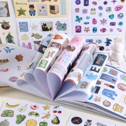 50 Sheets Retro Cartoon Sticker Book Paper Aesthetic Decals for Journaling Scrapbooking Laptop Water Bottle Planner Accessories