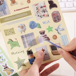 50 Sheets Retro Cartoon Sticker Book Paper Aesthetic Decals for Journaling Scrapbooking Laptop Water Bottle Planner Accessories