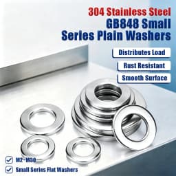 304 Stainless Steel GB848 Small Plain Washers Metric Thin Flat Washers Shim M2 M2.5 M3 M4 M5 M6 M8 M10 M12 M14M16M18M20M24M27M30