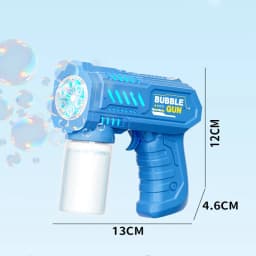 6 Holes Bubble Machine Electric Bubble Gun with Light Automatic Bubble Blowing Toys Kids Soap Blower Summer Outdoor Game Toy