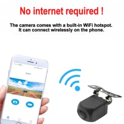 Carsanbo HD WIFI5 Night Vision Camera Car Wireless Waterproof Wifi Reversing Camera 5V USB/12V Support Android, IOS and Radio