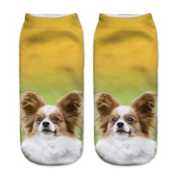 Hot Sale 3D Digital Printed Chow Dog Women Socks Unisex Fashion Cute Short Sock Women Low Anklet Print Cute Dog Sock 2022