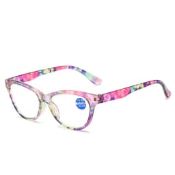 Anti Blue Light Reading Glasses Floral Print PC Frame Presbyopia Eyeglasses Fashion Cat Eye Eyewear Far Sight Glasses +1.0~+4.0