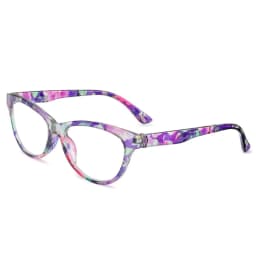 Anti Blue Light Reading Glasses Floral Print PC Frame Presbyopia Eyeglasses Fashion Cat Eye Eyewear Far Sight Glasses +1.0~+4.0
