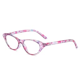 Anti Blue Light Reading Glasses Floral Print PC Frame Presbyopia Eyeglasses Fashion Cat Eye Eyewear Far Sight Glasses +1.0~+4.0