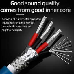 A Pair Hifi RCA Audio Cable OCC Silver Plated RCA Interconnect Cable with Self Locking Gold Plated RCA Plug