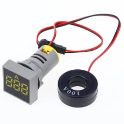 22MM 0-100A Digital Ammeter Current Meter/Voltage Meters Indicator Led Lamp Square Signal Light