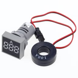 22MM 0-100A Digital Ammeter Current Meter/Voltage Meters Indicator Led Lamp Square Signal Light