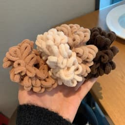 2024 Autumn Winter New Sweet Plush Soft Girls' Women Pompom Hair Ties Elastic Hair Band Ropes Accessories Headwear