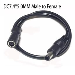 DC repair cable 7.4*5.0mm Power Plug Socket Connector with pin For hp /Dell 30cm For Notebook PC Charger 2pin 3pin 20Awg 18AWG