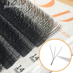 GAHAMACA W-Shape Eyelash Extensions C/D/L/LU Curl Premade Volume Fans Soft Natural False Eyelashes For Professional Eye Makeup
