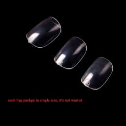 Tszs Japanese 200pcs Short Square Single Number Nails Transparent Color Nail Tips Press On Traceless Full Cover Nail Extension