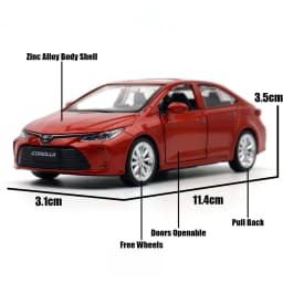 1/43 Toyota Corolla Hybrid Toy Car For Children Diecast Metal 1:43 Miniature Model Pull Back Educational Collection Gift Boys