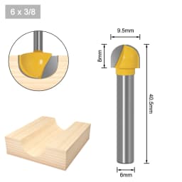 6mm Shank 6,8,12,16,18,20,22mm CNC Tools Solid Carbide Round Nose Bits Round Nose Cove Core Box Router Bit Shaker Cutter Tools