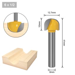 6mm Shank 6,8,12,16,18,20,22mm CNC Tools Solid Carbide Round Nose Bits Round Nose Cove Core Box Router Bit Shaker Cutter Tools